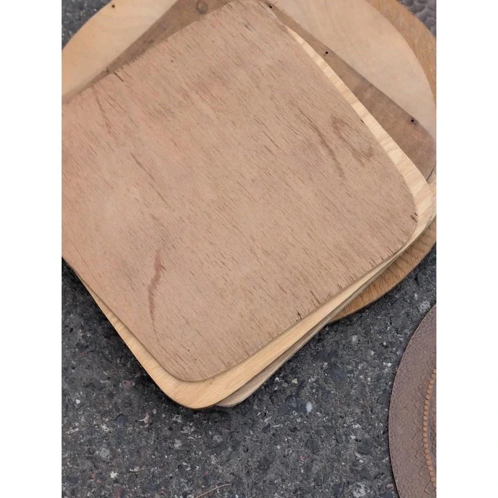vintage or antique replacement hand tooled leather small chair seat Lot